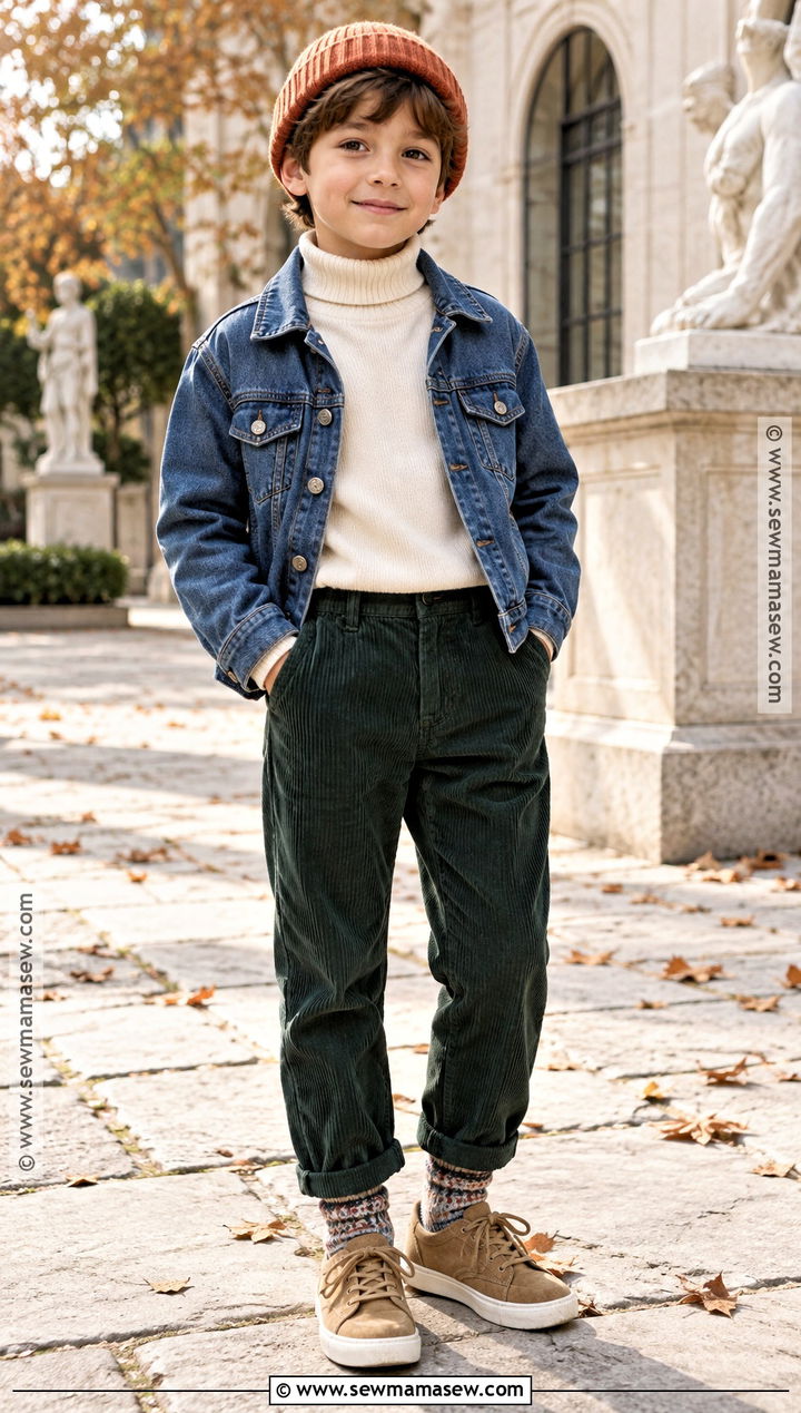 Kids Fall Turtleneck And Corduroy Pants Outfit - 25 kids fall outfits