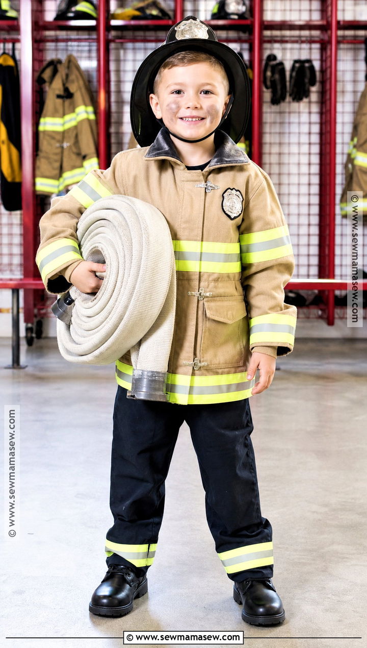 Kids Firefighter Costume With Reflective Stripes - 45 kids halloween costumes