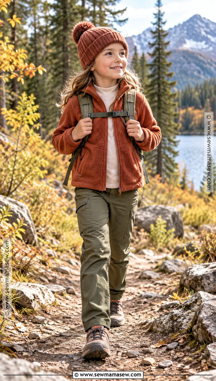 Kids Fleece Jacket And Hiking Pants Autumn Outfit - 25 kids autumn outfits