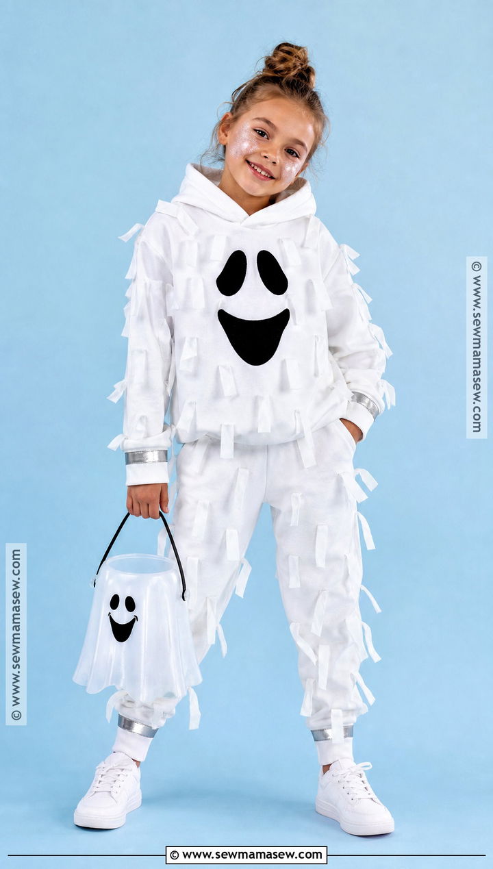Kids Ghost Costume With White Sneakers - 35 kids halloween costume ideas