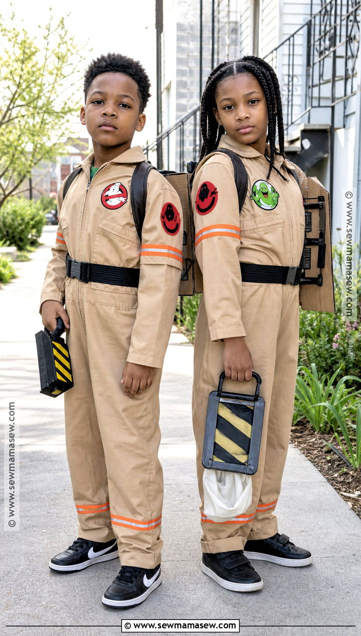 Kids Ghostbusters Sibling Costume - 40 ghostbusters costume ideas
