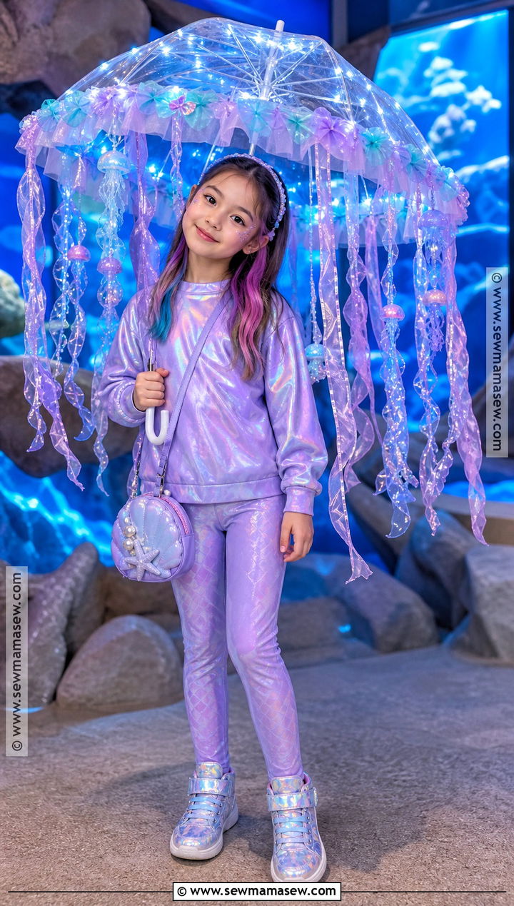 Kids Jellyfish Costume With Light Up Umbrella - 35 kids halloween costume ideas