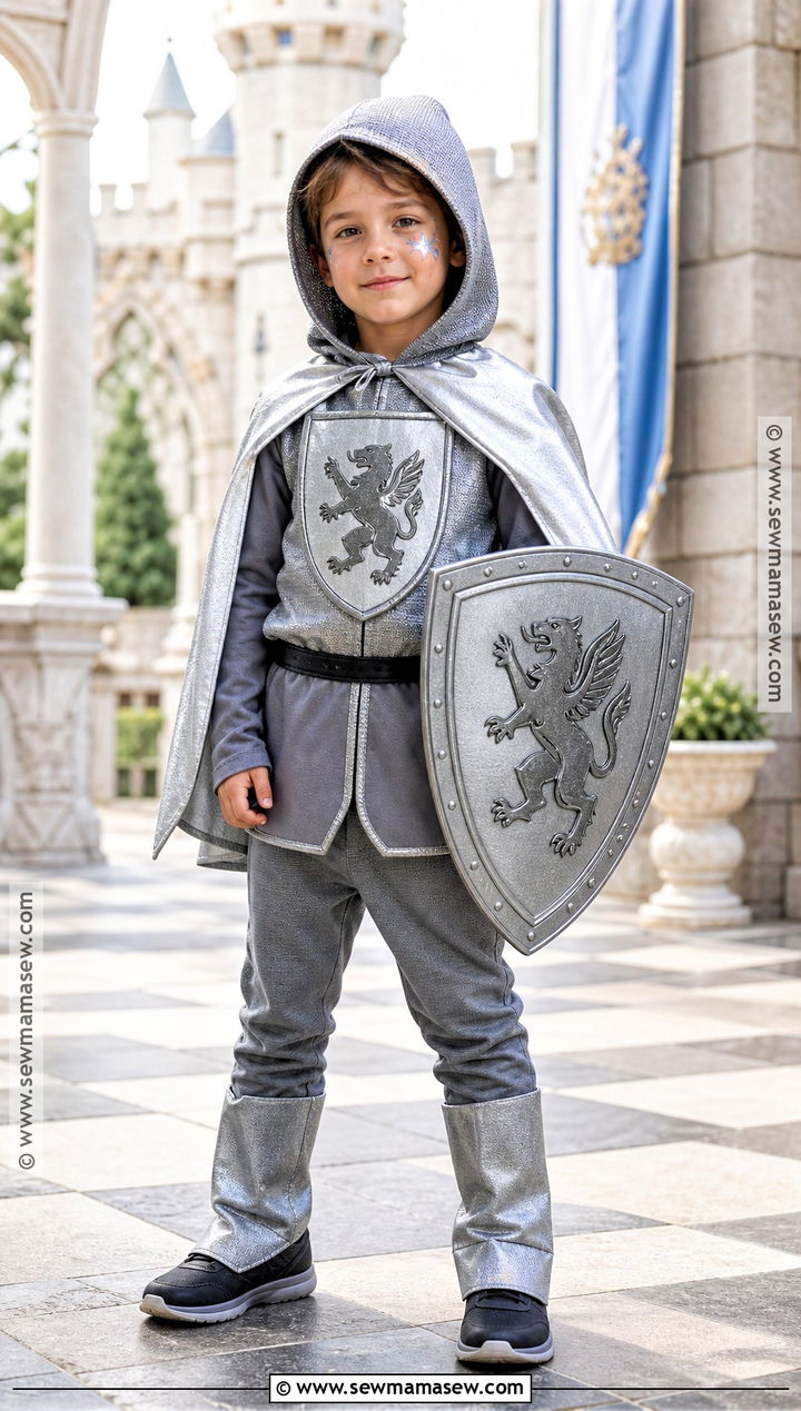 Kids Knight Costume With Silver Cape - 35 kids costume ideas