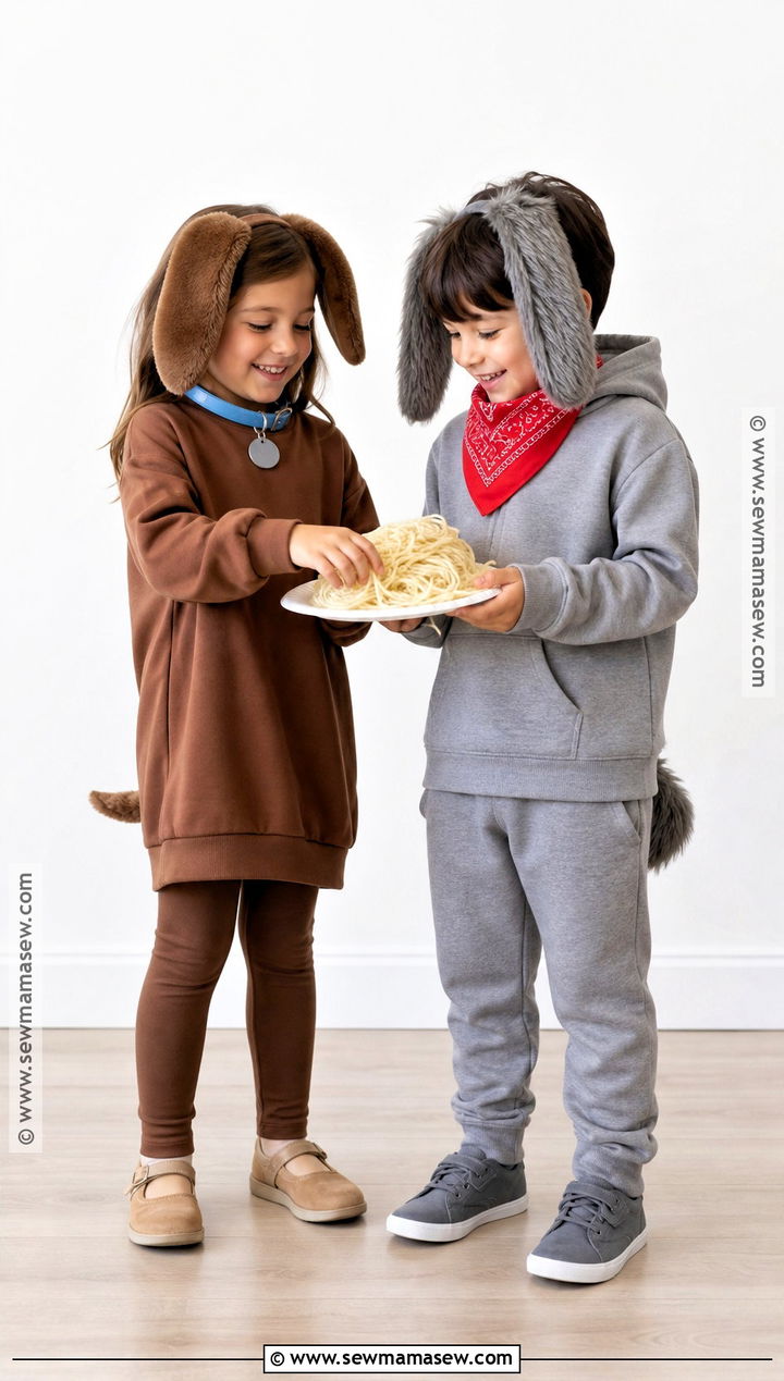 Kids Lady And Tramp Sibling Costume - 35 lady and the tramp costume ideas