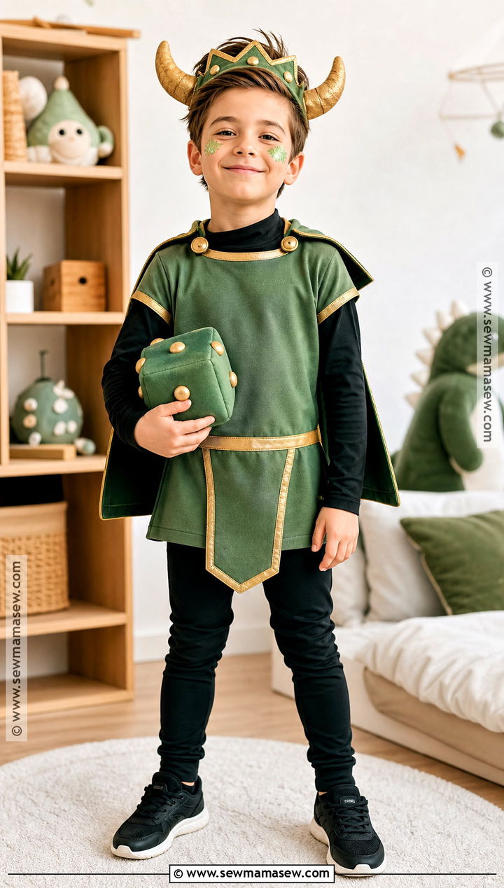 Kids Loki Costume With Soft Green Tunic - 35 loki costume ideas