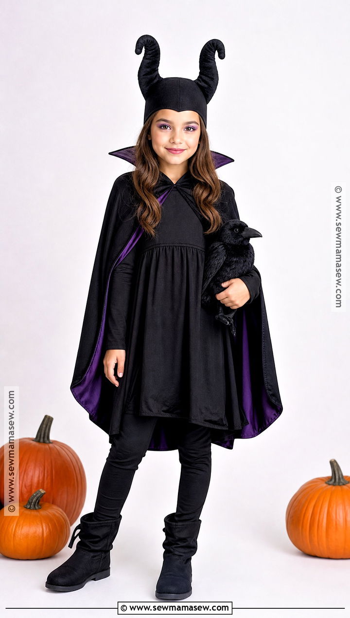 Kids Maleficent Costume With Soft Cape - 50 maleficent costume ideas