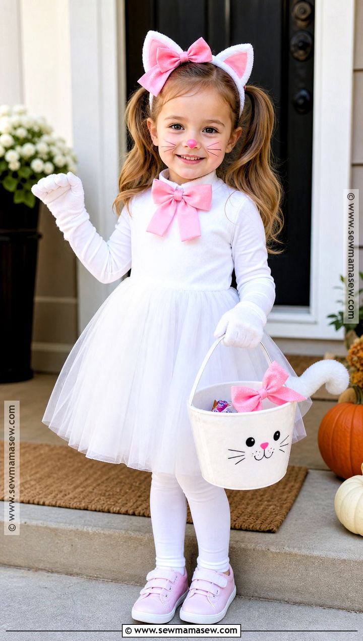 Kids Marie Cat Costume With Tulle Dress - 30 marie cat costume ideas