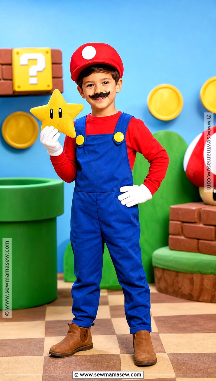 Kids Mario Costume With Red Cap - 35 kids costume ideas