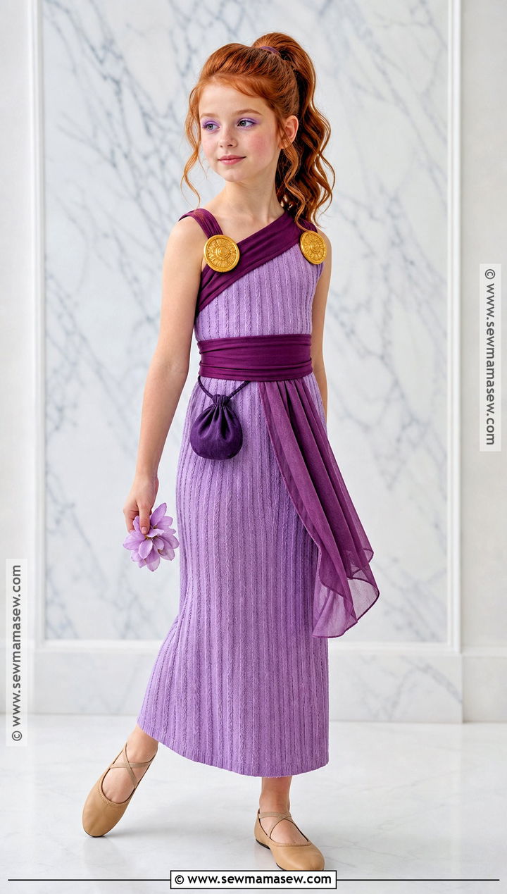 Kids Megara Cosplay With Comfortable Purple Dress - 35 megara cosplay ideas
