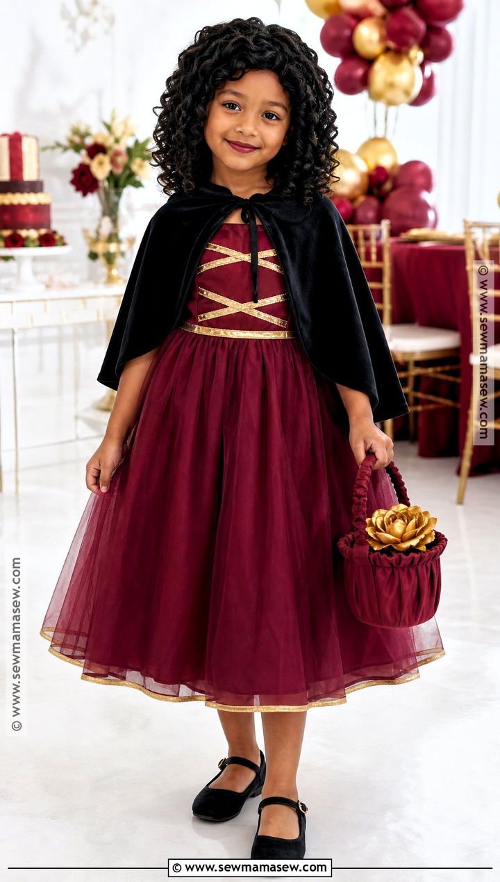 Kids Mother Gothel Costume With Soft Burgundy Dress - 40 mother gothel costume ideas