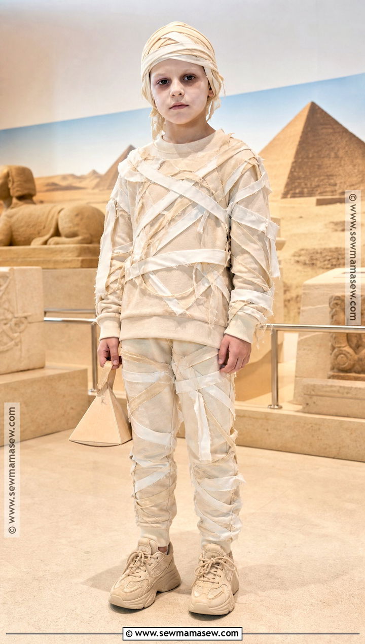 Kids Mummy Costume With Beige Sneakers - 35 kids halloween costume ideas