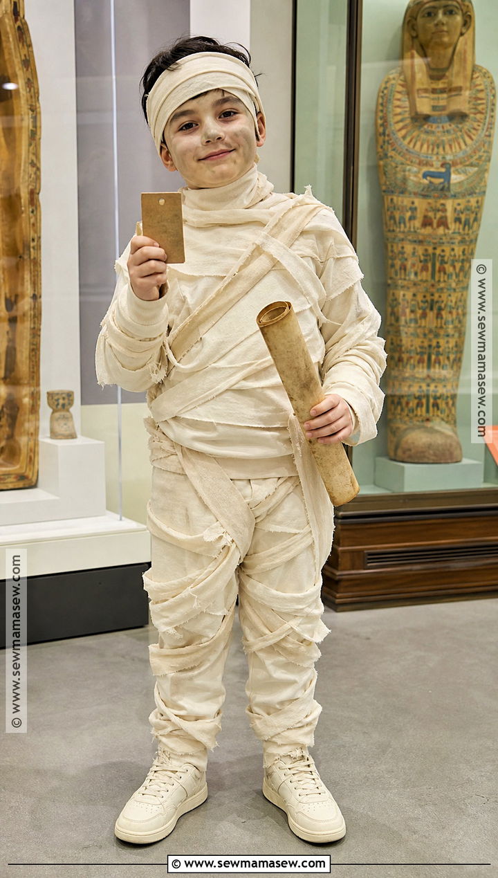 Kids Mummy Costume With Soft Fabric Wraps - 35 kids costume ideas