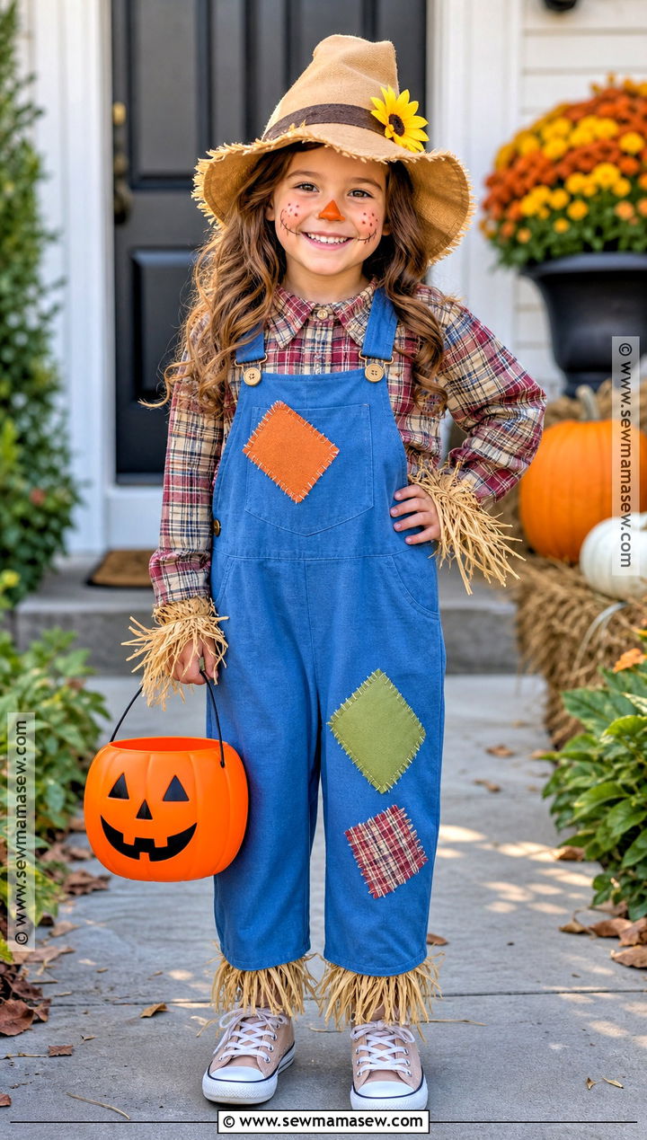 Kids No Sew Scarecrow Costume - 35 Scare Crow Halloween Costume Ideas