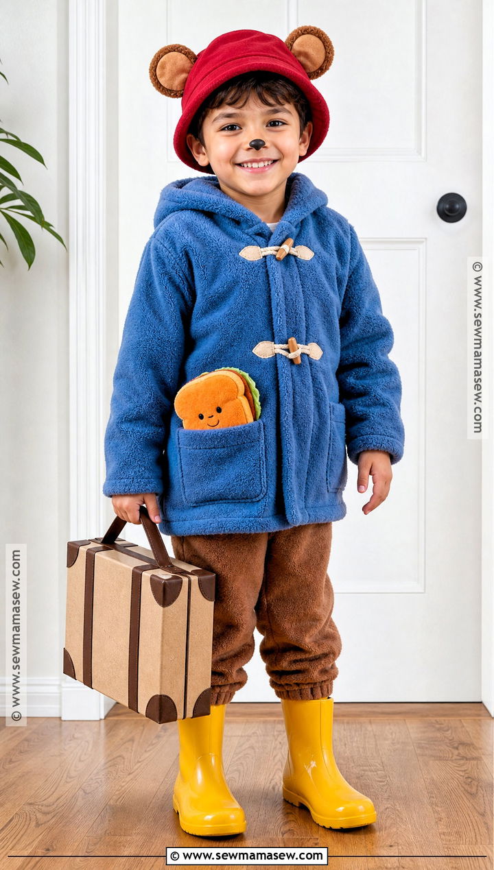 Kids Paddington Costume With Soft Bear Hood - 35 paddington halloween costume ideas