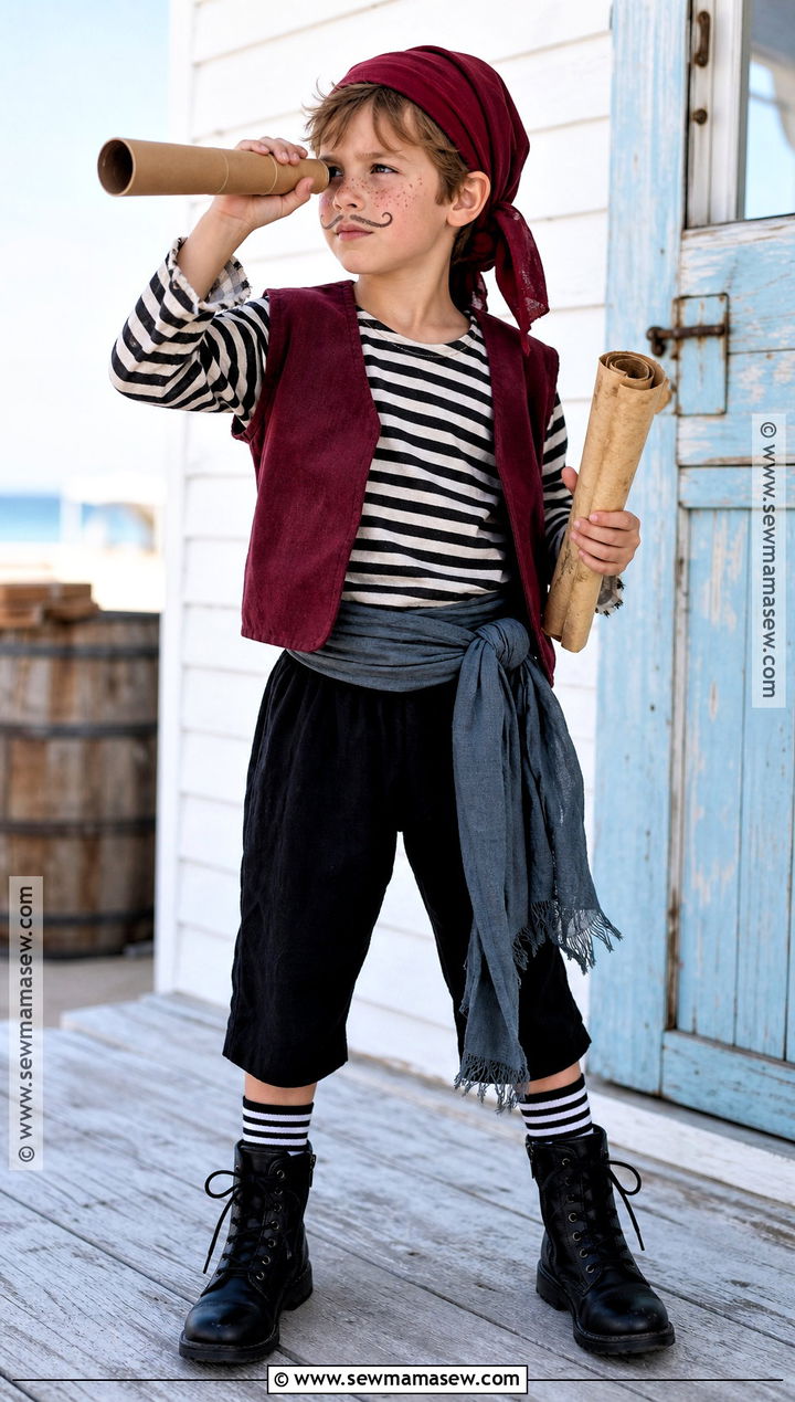 Kids Pirate Costume With Treasure Map - 35 kids costume ideas
