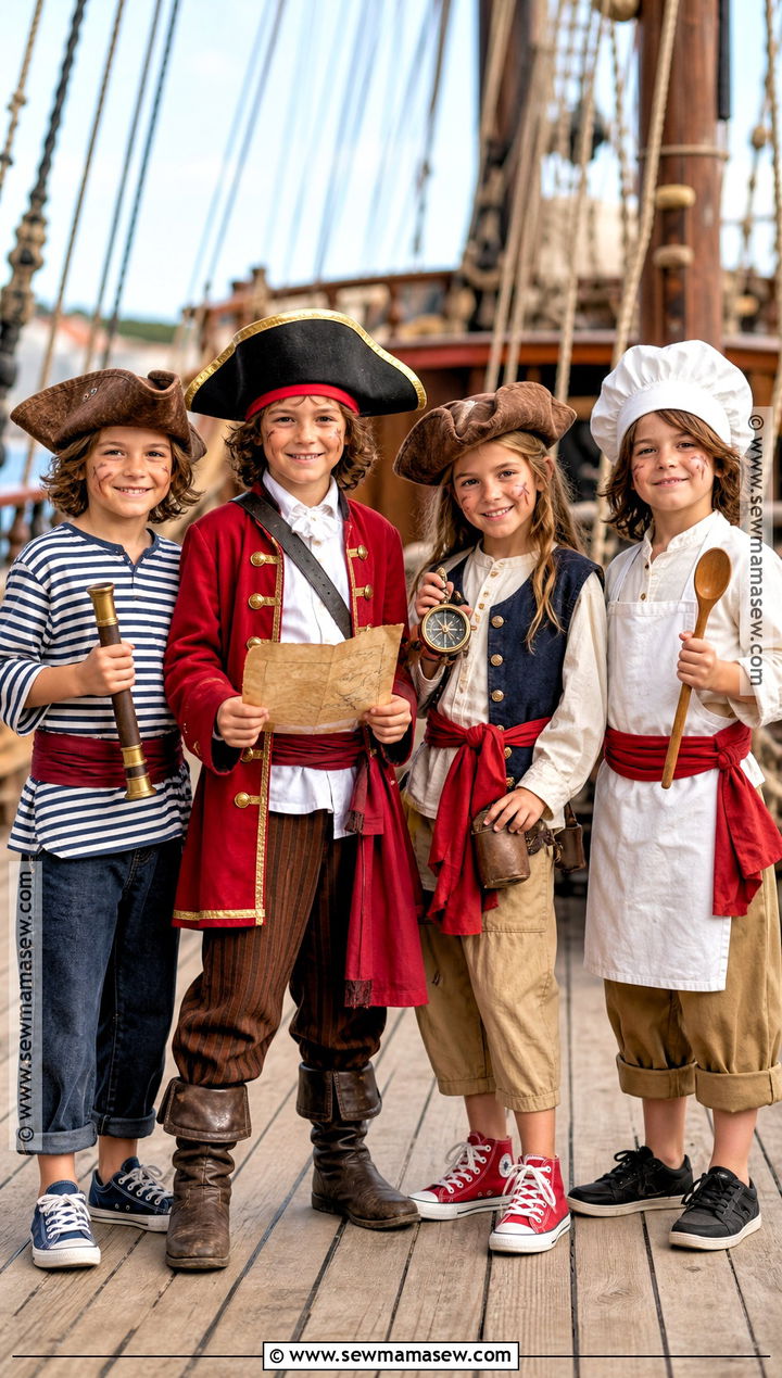 Kids Pirate Crew Group Costume - 35 pirate costume ideas for kids