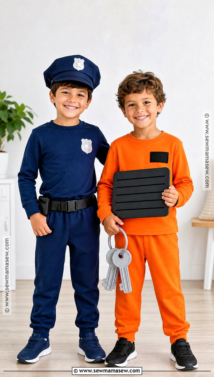 Kids Police Officer And Prisoner Costume - 35 police and prisoner costume ideas