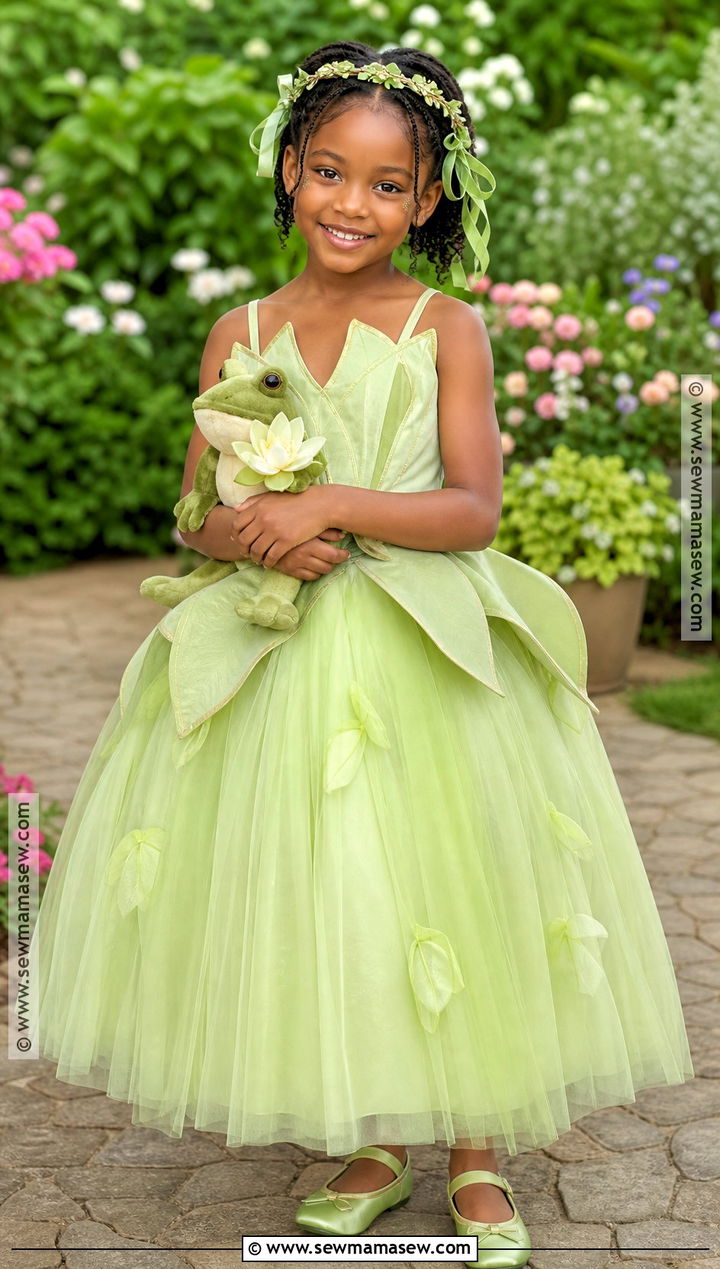 Kids Princess Tiana Ball Gown Costume - 30 Princess Tiana Halloween Costume Ideas