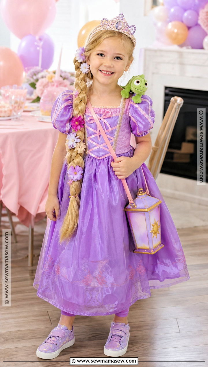 Kids Rapunzel Costume With Sneakers - 40 repunzle costume idea