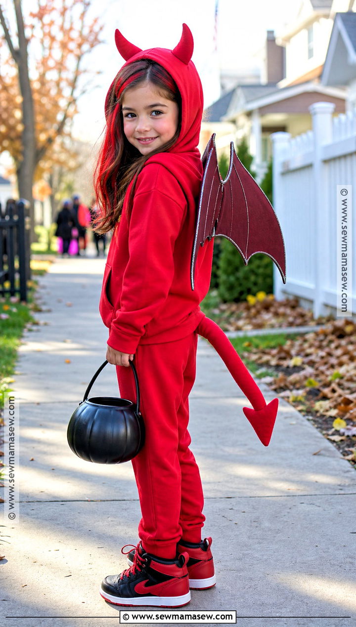 Kids Red Devil Costume With Hoodie - 30 Red Devil Halloween Costume Ideas