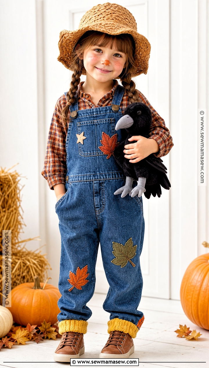 Kids Scarecrow Outfit With Soft Patches - 30 scarecrow outfit ideas