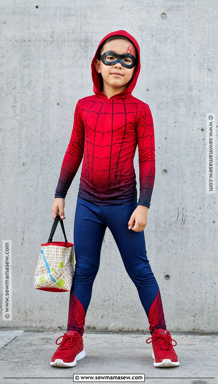 Kids Spider Man Costume With Red Sneakers - 35 kids halloween costume ideas