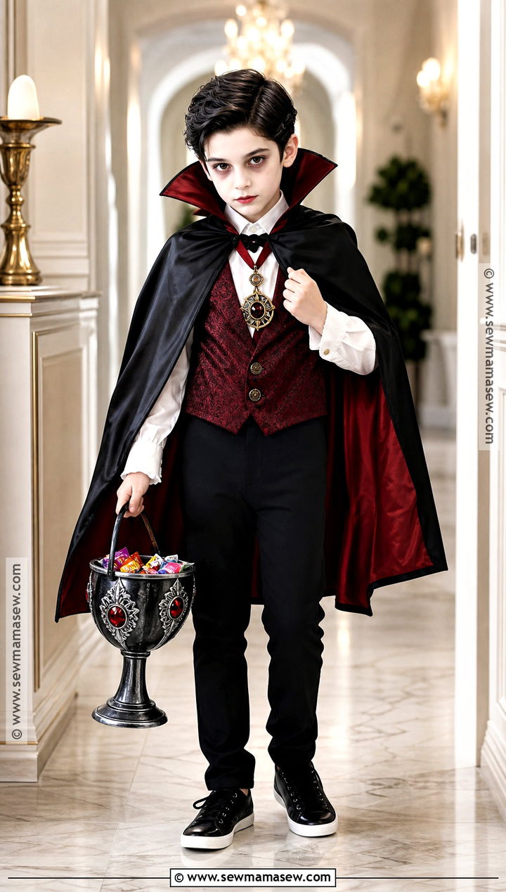 Kids Vampire Costume With Red Cape - 35 kids halloween costume ideas