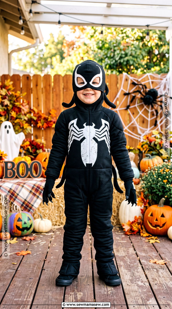 Kids Venom Costume With Padded Jumpsuit - 35 venom costume ideas