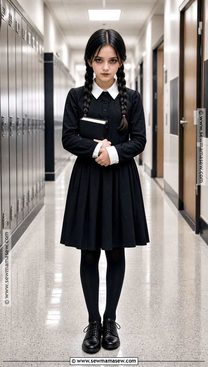 Kids Wednesday Addams Costume - 35 kid halloween costumes