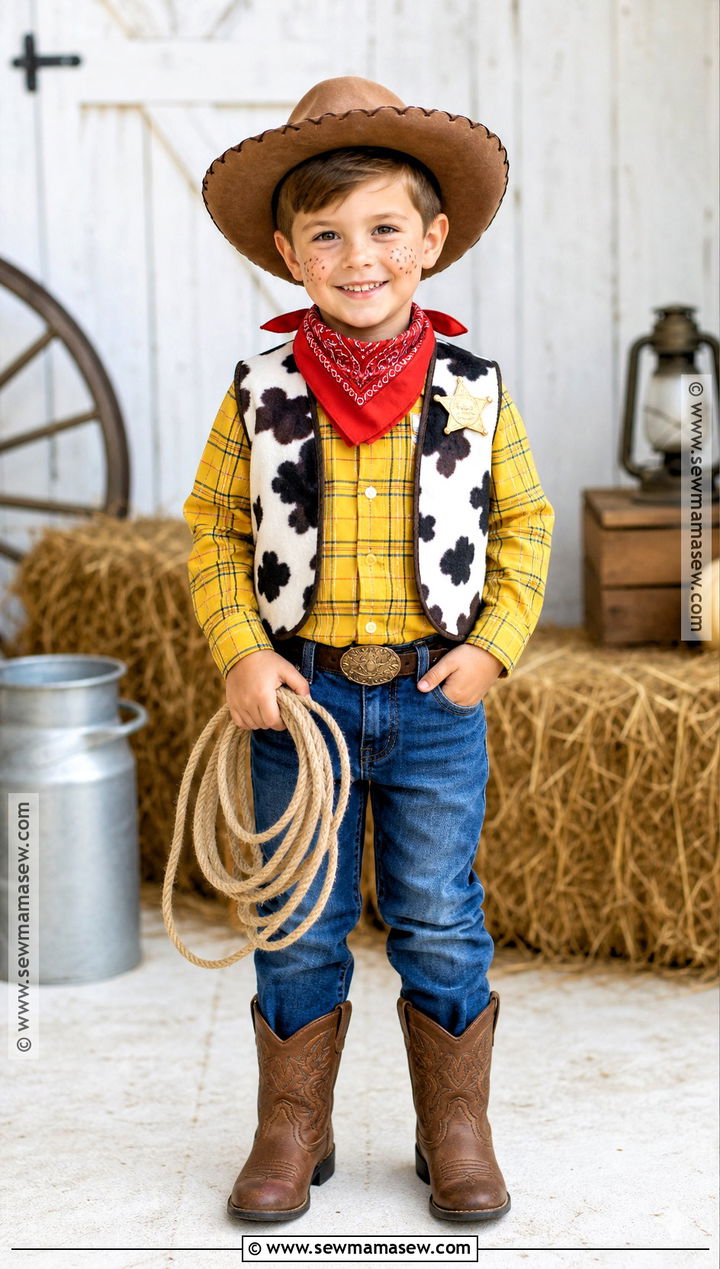 Kids Woody Costume With Cowboy Boots - 35 kids halloween costume ideas