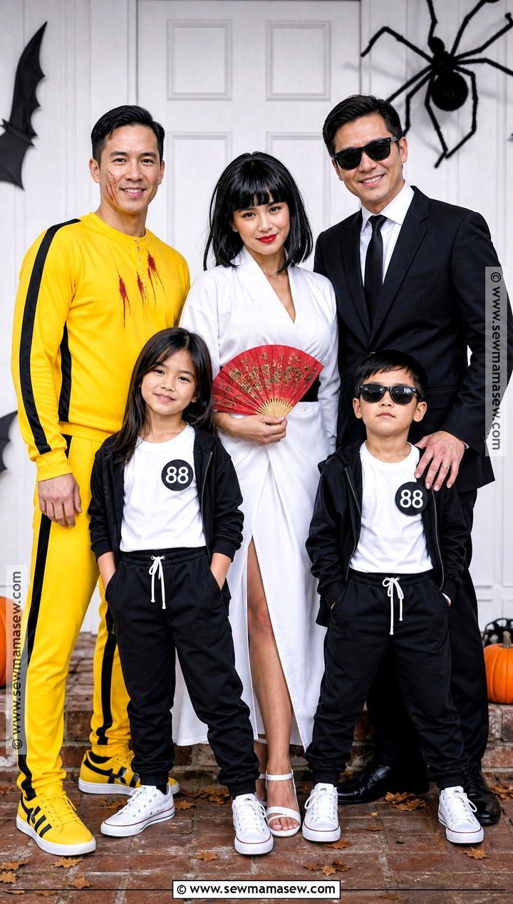 Kill Bill Family Color Coded Outfit - 35 kill bill halloween outfit ideas