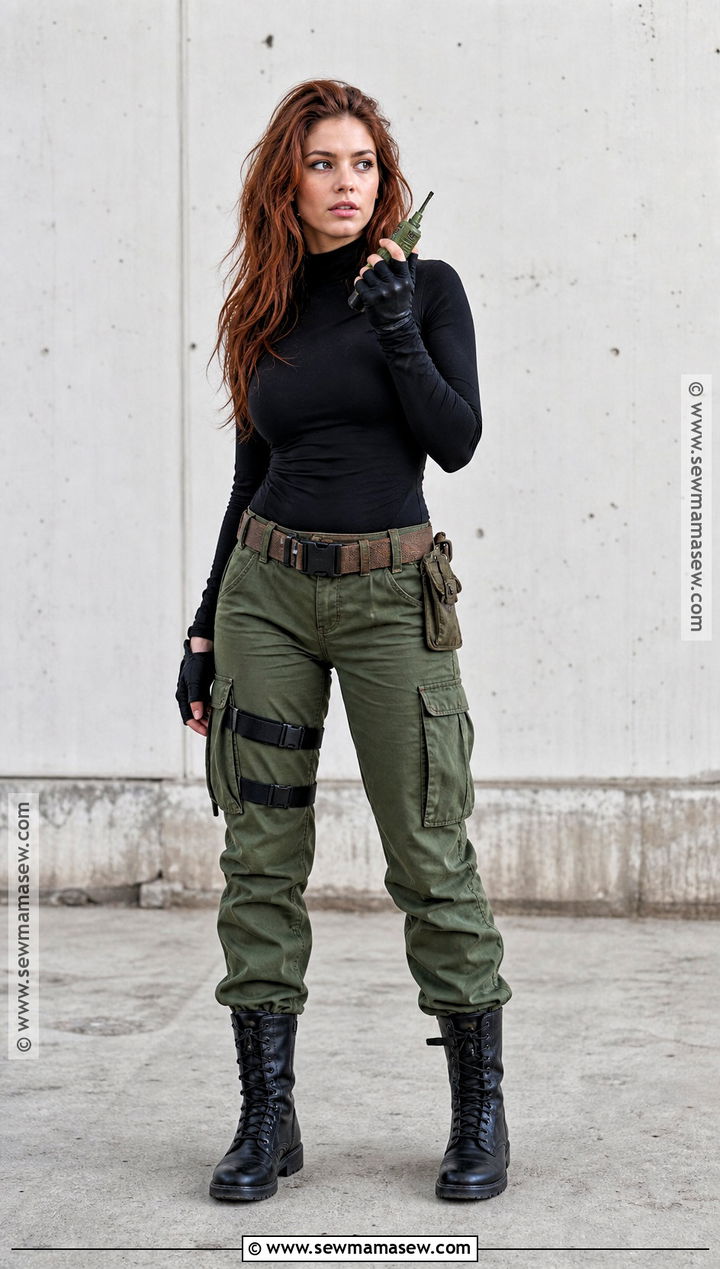 Kim Possible Cosplay With Green Cargo Pants - 30 simple cosplay ideas for women
