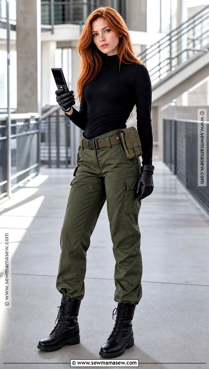 Kim Possible Cosplay With Green Cargo Pants - 40 female cosplay ideas