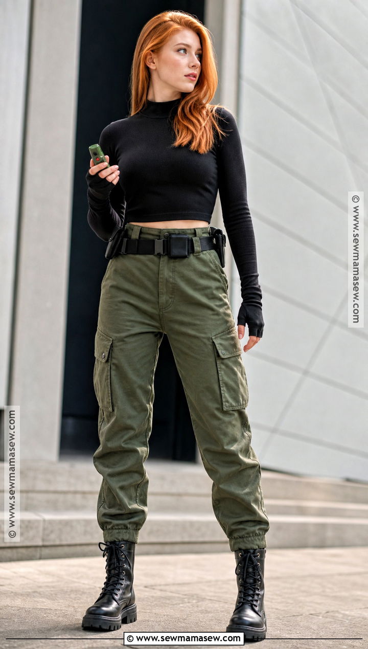 Kim Possible Costume With Cargo Pants - 30 ginger hair costume ideas