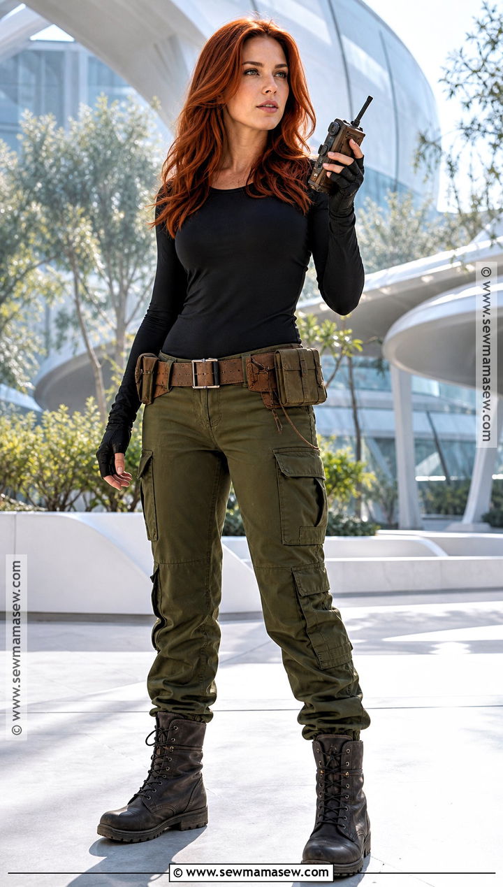 Kim Possible Costume With Green Cargo Pants - 30 college costume ideas