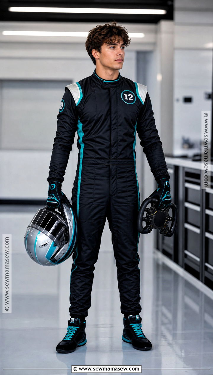 Kimi Antonelli Black And Teal Driver Costume - 30 F1 Driver Halloween Costume Ideas