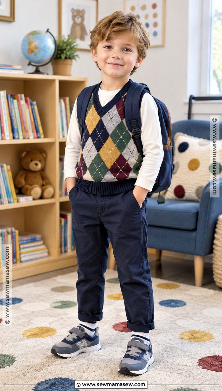 Kindergarten Sweater Vest And T Shirt Outfit - 15 back to school kindergarten outfits