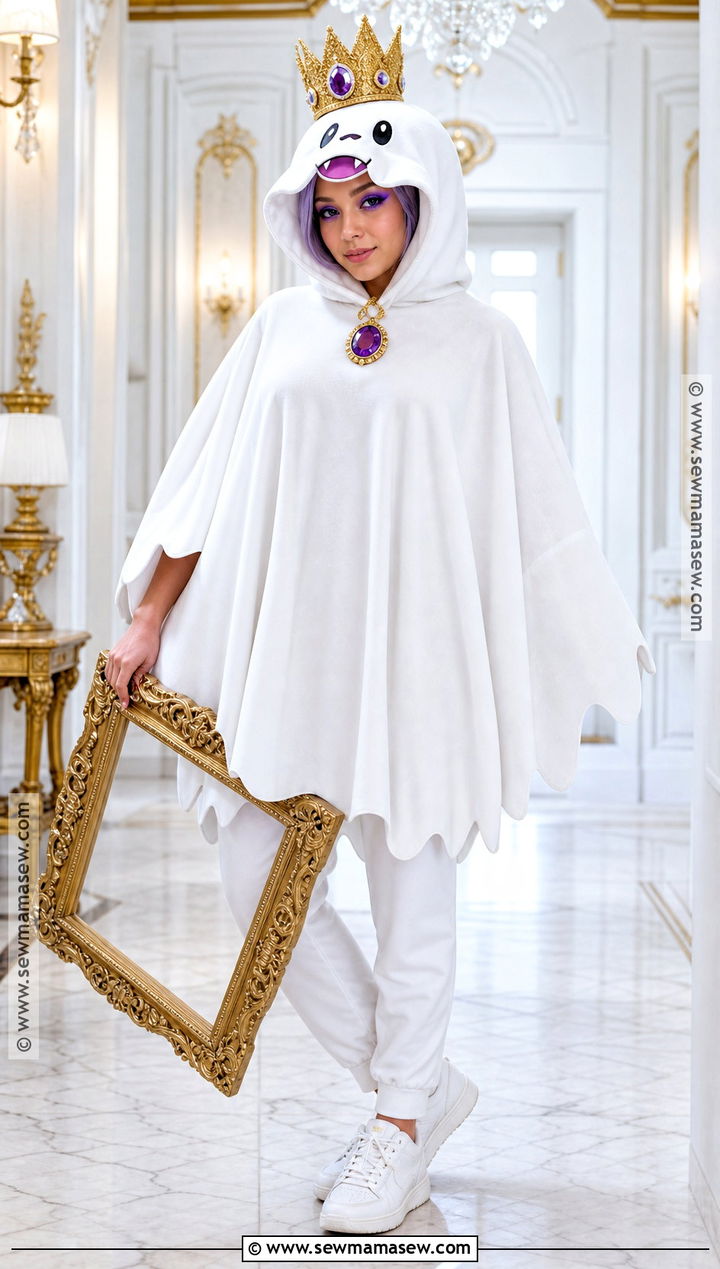 King Boo Costume With Gold Crown - 30 super mario costume ideas