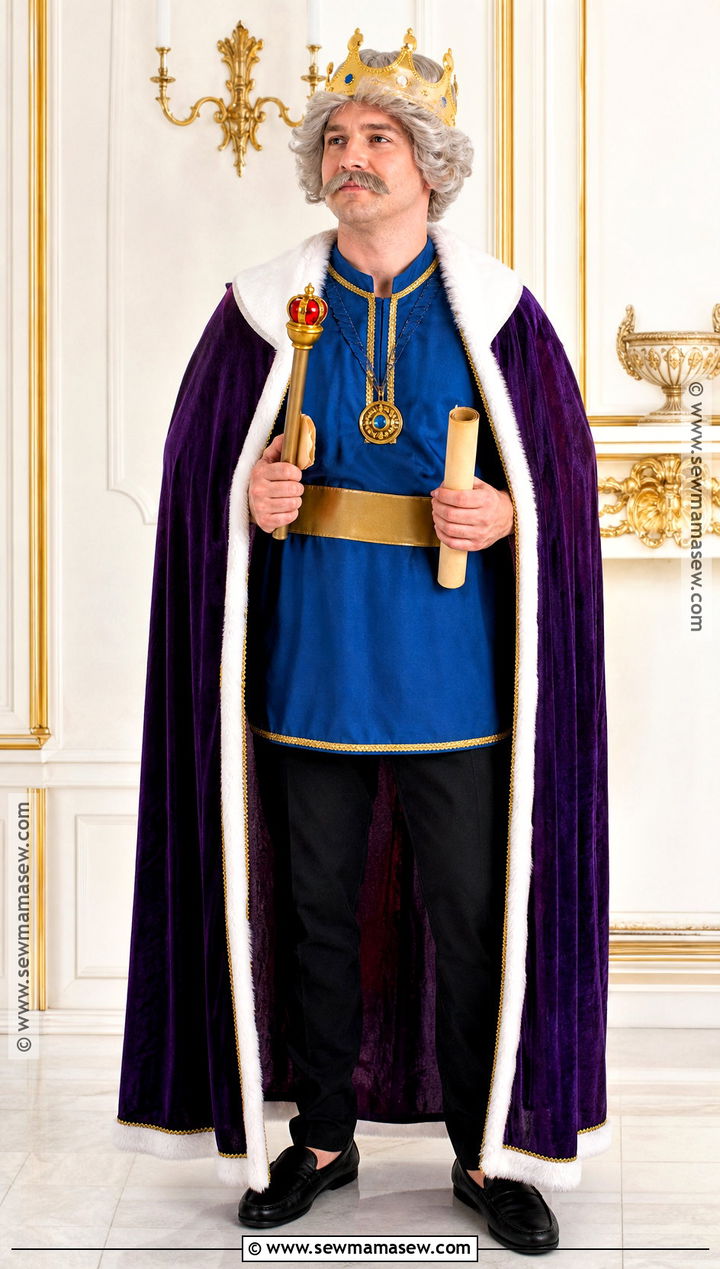 King Derwin Costume With Blue Royal Robe - 30 dr seuss characters dress up ideas