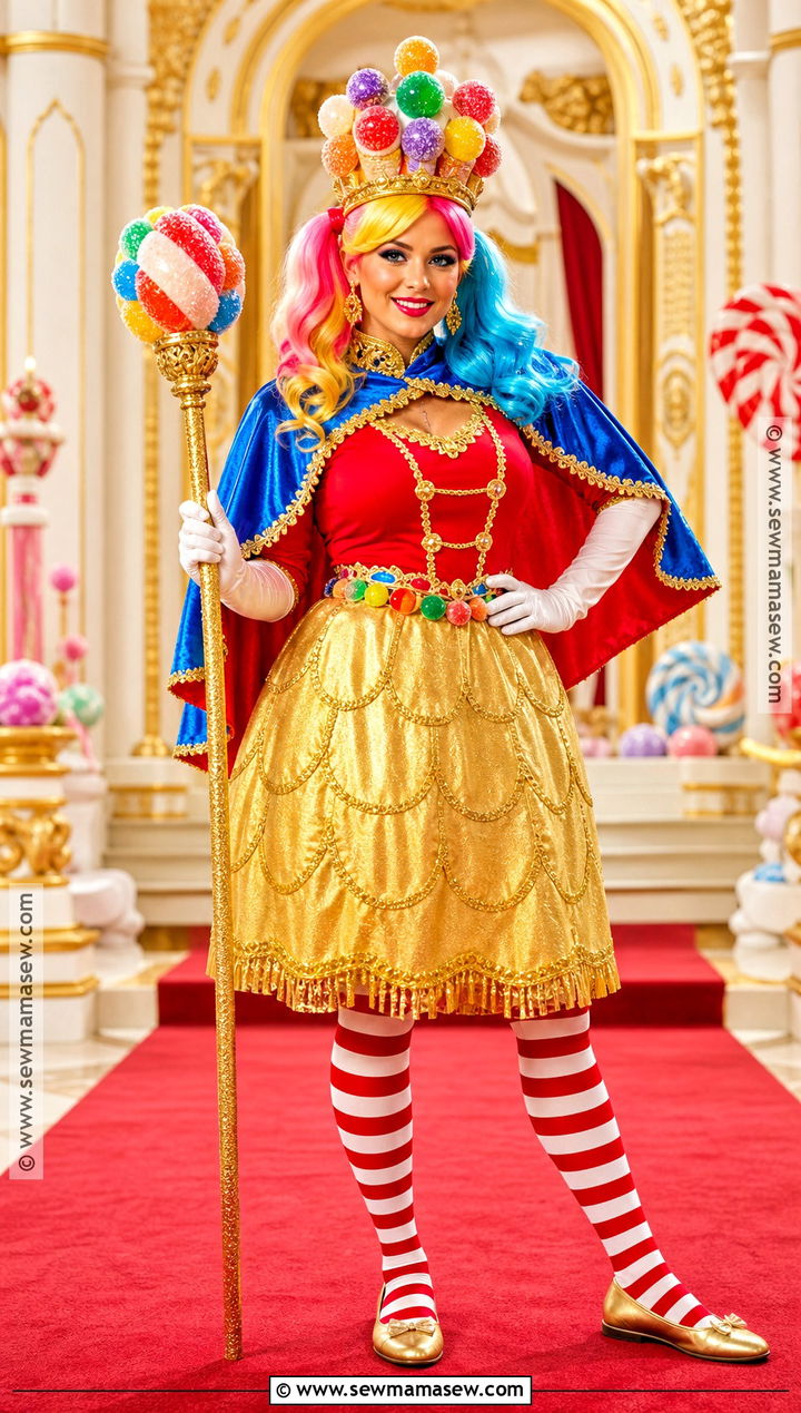 King Kandy Costume With Gold Skirt - 30 Candy Land Costumes for Women