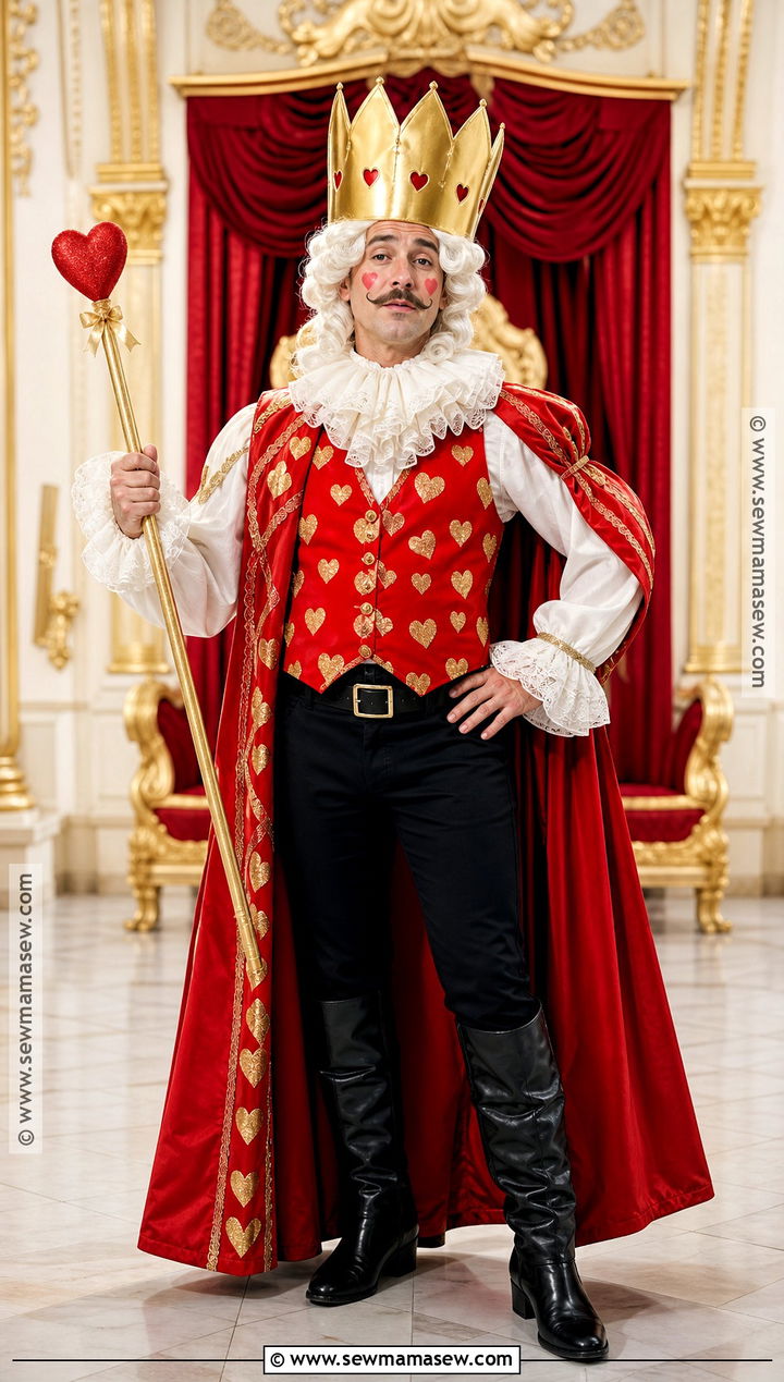 King Of Hearts Costume With Red Robe - 35 alice in wonderland costume ideas