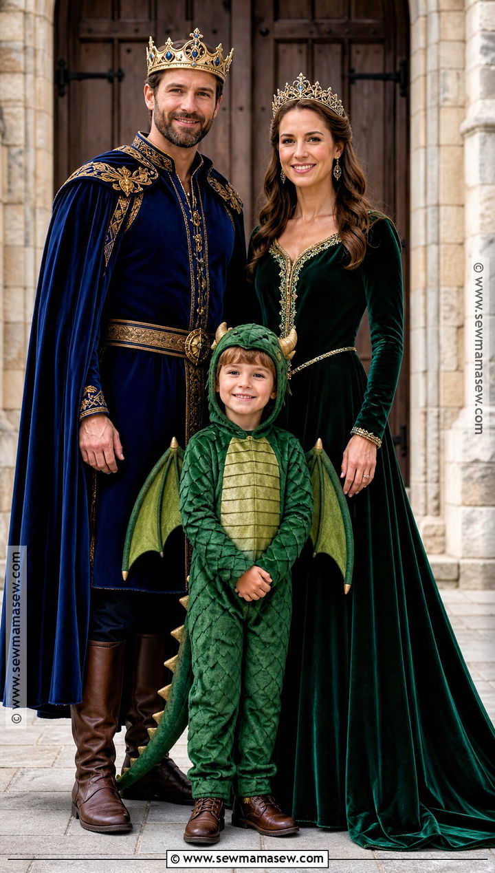 King Queen And Dragon Family Costume - 35 halloween family costumes for 3