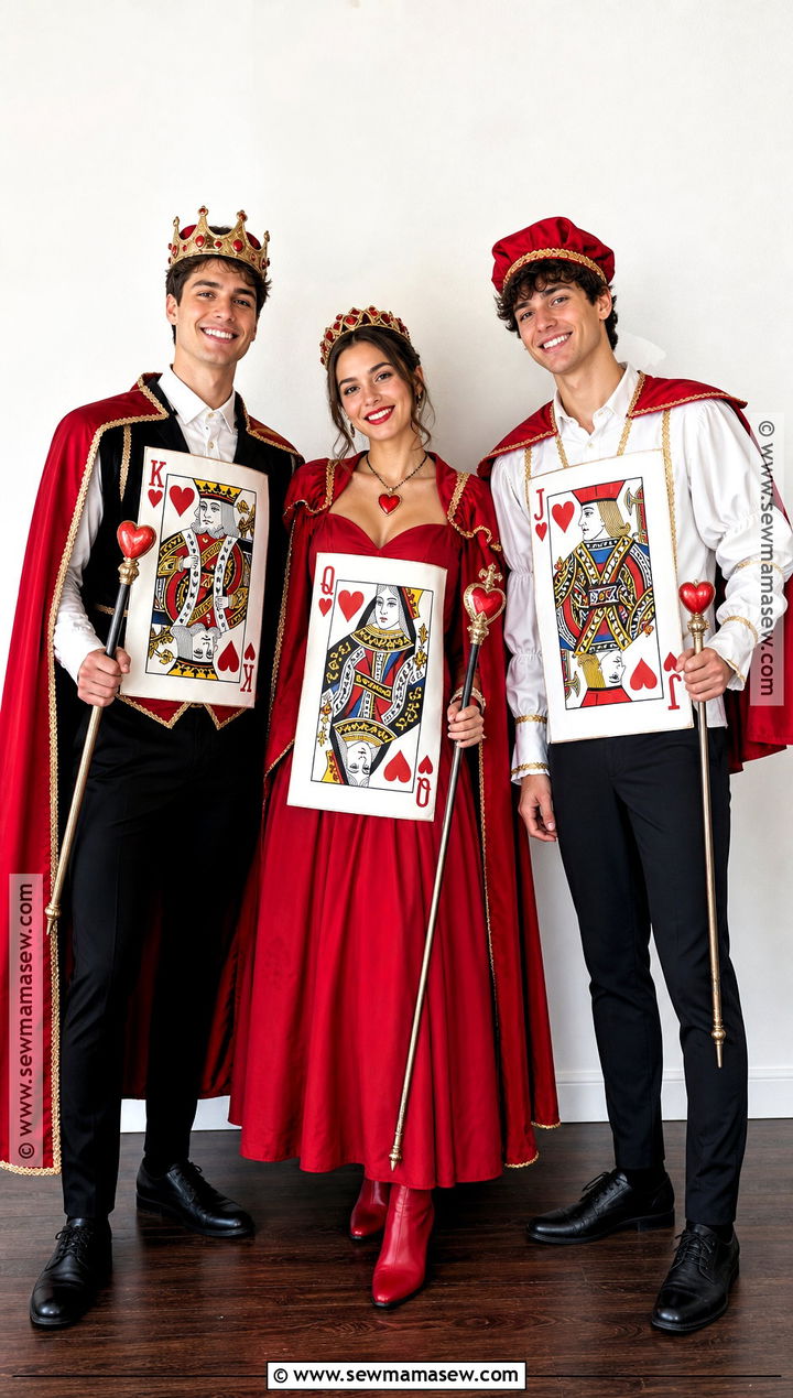 King Queen And Jack Trio Costume - 30 playing card costume ideas