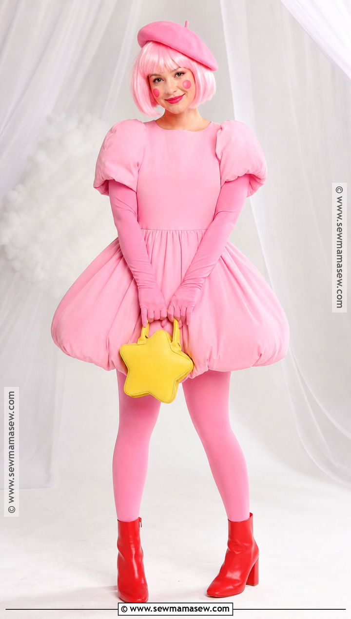 Kirby Costume With Pink Bubble Dress - 30 Video Game Halloween Costumes