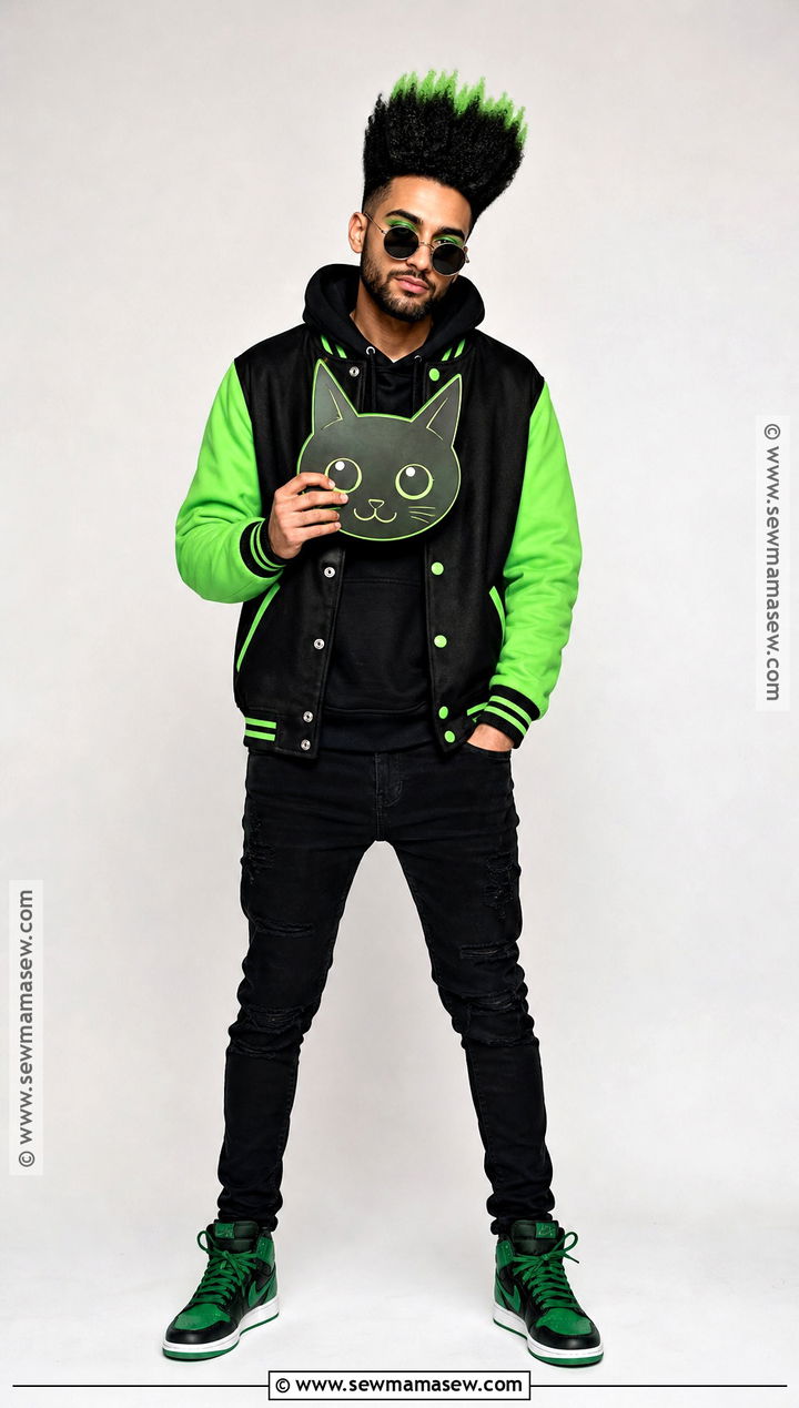 Kiss Land Green Varsity Costume - 35 the weeknd halloween costume ideas
