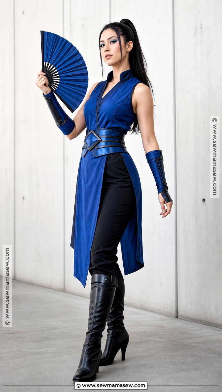 Kitana Cosplay With Black High Ponytail - 30 black hair cosplay ideas