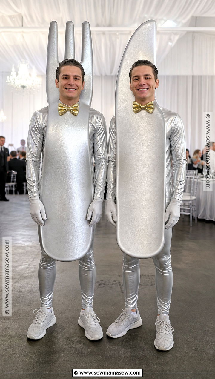 Knife And Fork Duo Costume - 40 Beauty And The Beast Costume Ideas