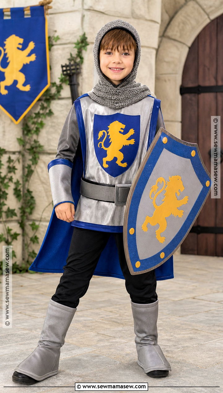 Knight Costume With Silver Tunic - 30 boys costume ideas