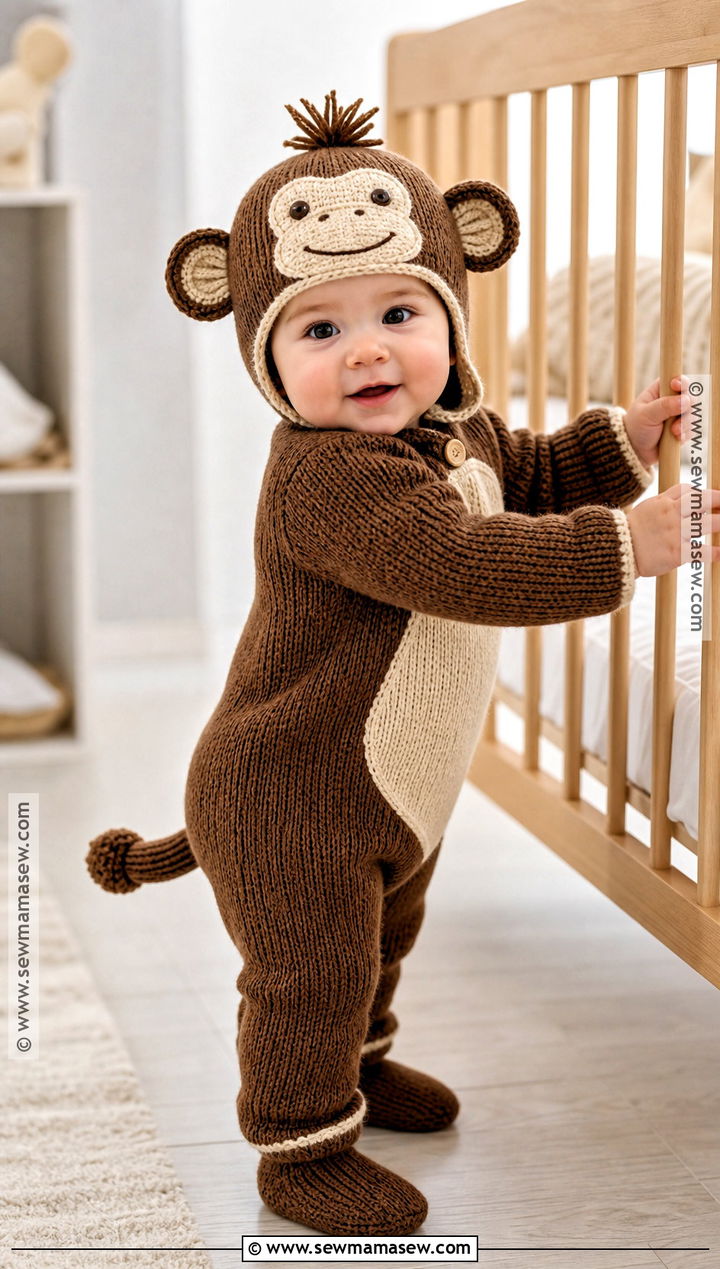 Knit Baby Monkey Costume - 30 baby monkey costume ideas