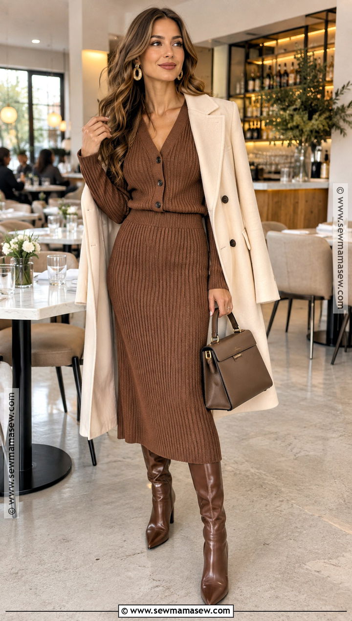 Knit Co Ord And Heeled Boots Birthday Outfit - 25 birthday outfit autumn ideas